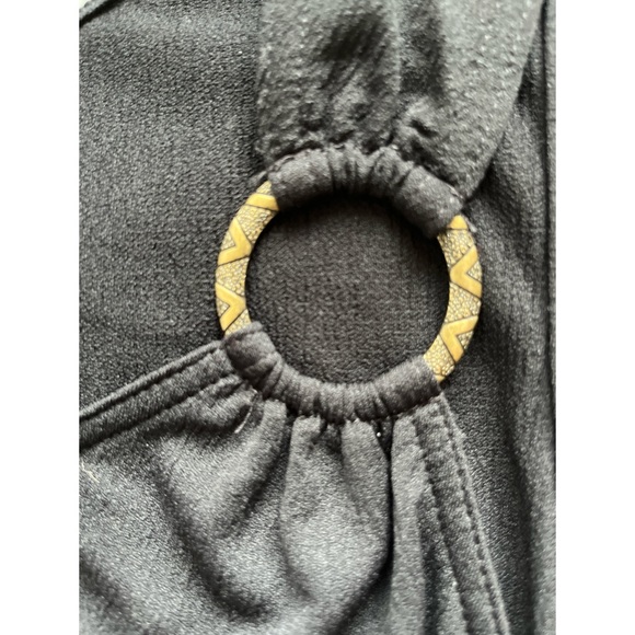 Croft & Barrow Women’s Medium Sleeveless Black Crinkle Tunic Tank Top. - Picture 5 of 6